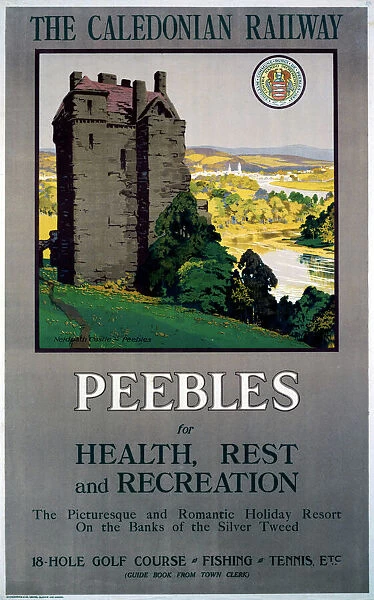 Peebles for Health, Rest and Recreation, railway poster, 1900-1922