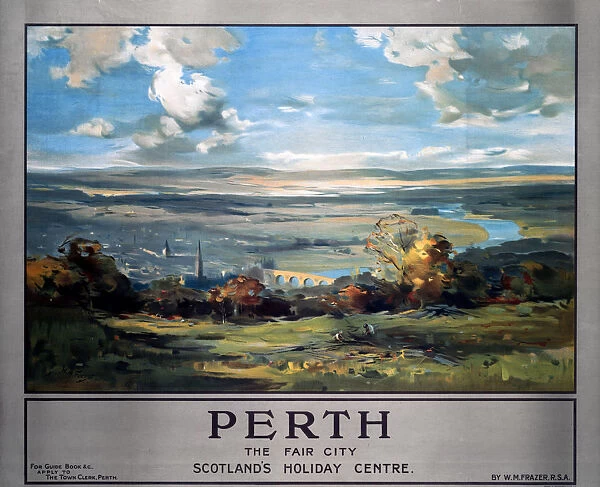 Perth - The Fair City, Perth Council (LMS) poster, 1923-1947