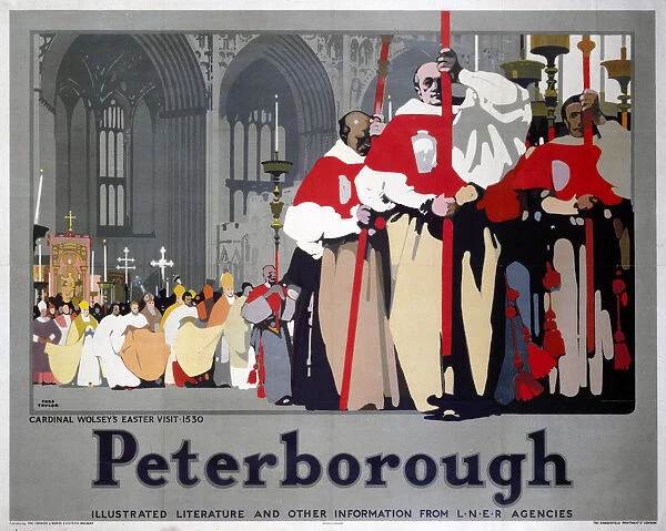 Peterborough - Cardinal Wolseys Easter Visit, LNER poster, 1923-1947