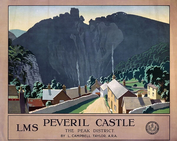 Peveril Castle, LMS poster, 1924