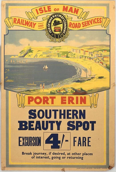 Port Erin, Southern Beauty Spot, poster, c. 1930s