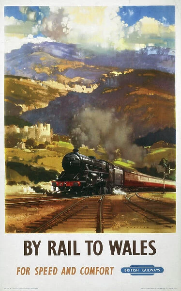 By Rail to Wales, BR poster, c 1960