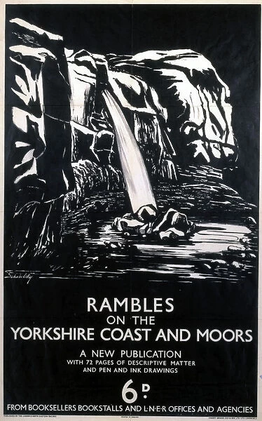 Rambles on the Yorkshire Coast and Moors, LNER poster, 1923-1947