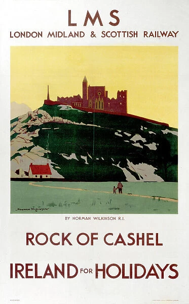Rock of Cashel, LMS poster, c 1930s