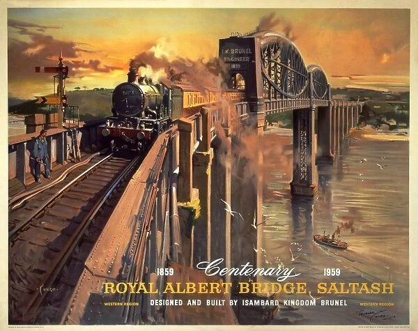 The Royal Albert Bridge, Saltash, BR (WR) poster, 1958