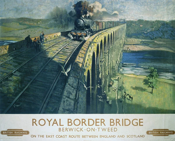 The Royal Border Bridge, BR poster, 1948-1965