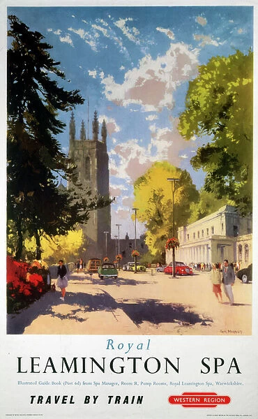 Royal Leamington Spa, BR (WR) poster, 1958
