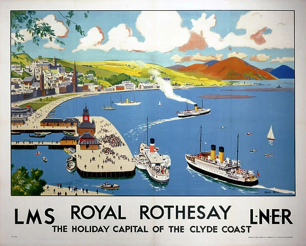 Royal Rothesay, the Holiday Capital of the Clyde Coast, LMS  /  LNER poster, 1923-1947