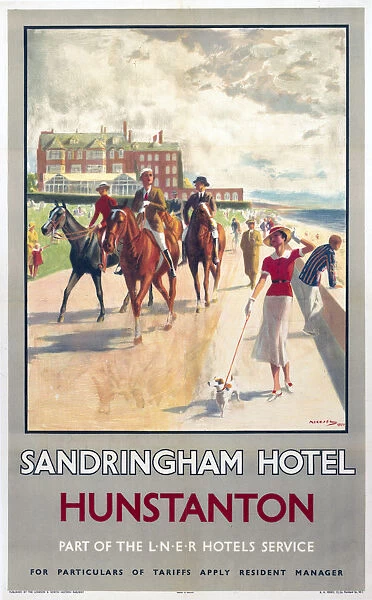 Sandringham Hotel, Hunstanton, LNER poster, 1923-1947