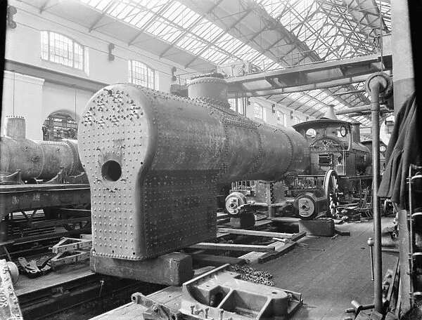 Schenectady engine under construction, about 1898