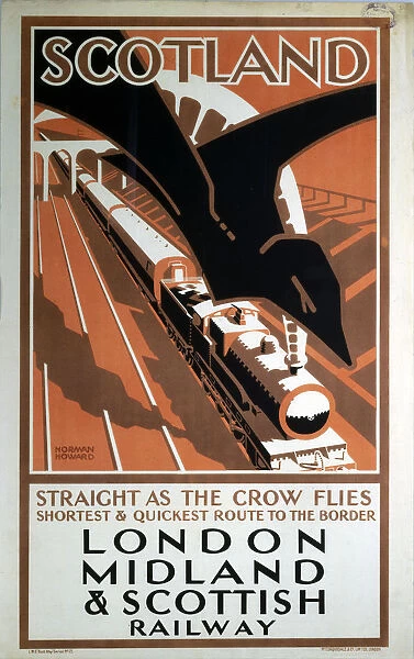 Scotland - Straight as the Crow Flies, LMS poster, 1923-1947