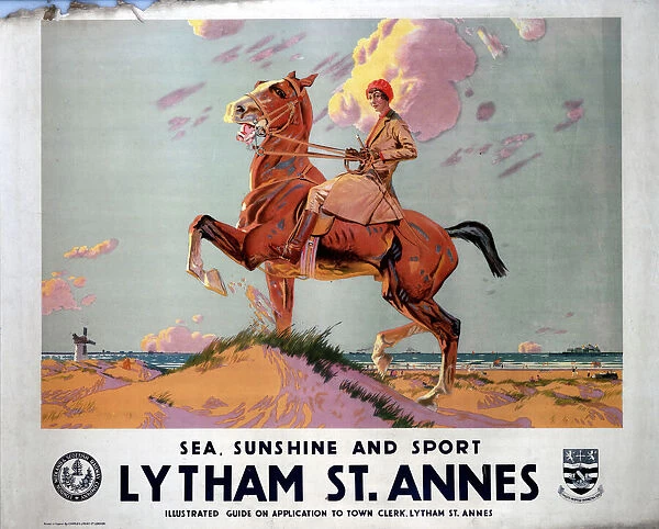 Sea, Sunshine and Sport: Lytham St Annes, LMS poster, 1923-1947