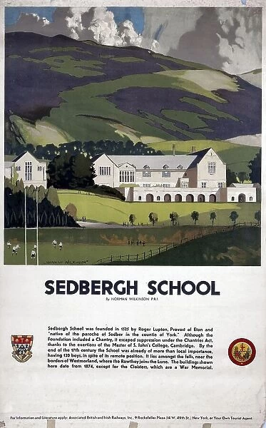 Sedburgh School, Yorkshire, LMS poster, 1923-1947
