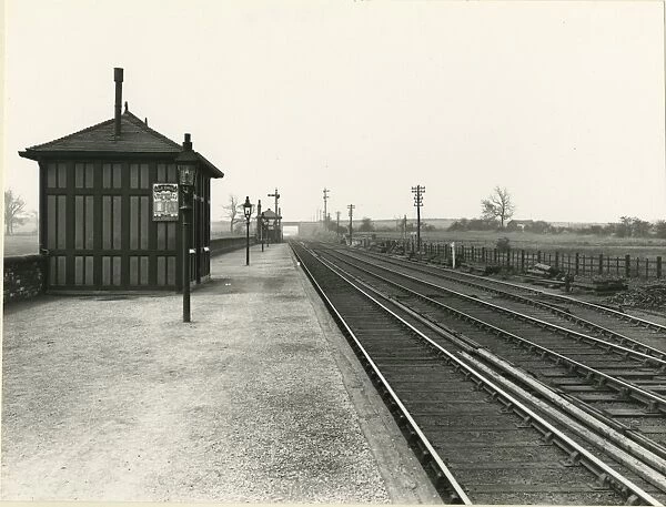 Sharlston station, 18 June 1913. Lancashire & Yorkshire Railway. Up platform betweeb Featherstone