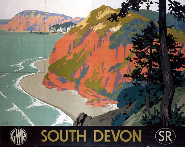 South Devon, GWR  /  SR poster, 1945