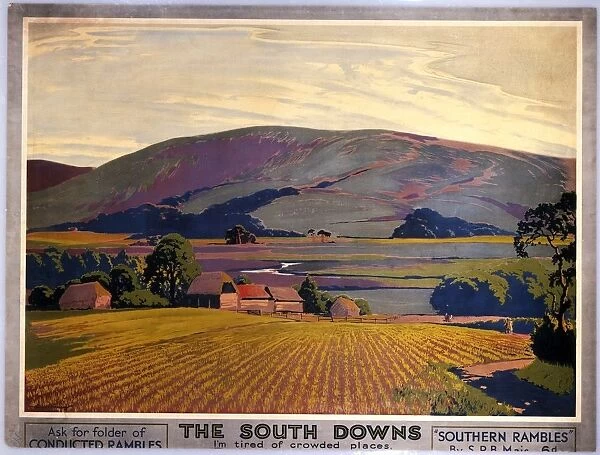 The South Downs, SR poster, c 1930s