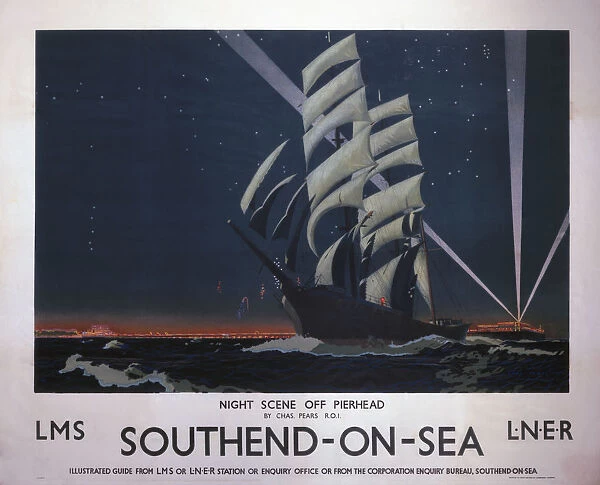 Southend-on-Sea, LMS  /  LNER poster, 1930s