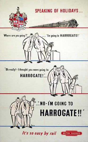 Speaking of Holidays - I m Going to Harrogate, BR poster, 1948-1965