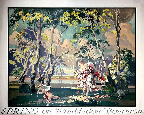 Spring on Wimbledon Common, London Underground poster, 1935