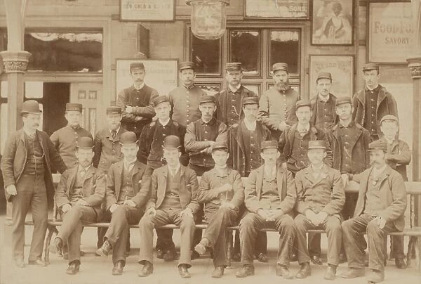 Staff at Durham station, 1890
