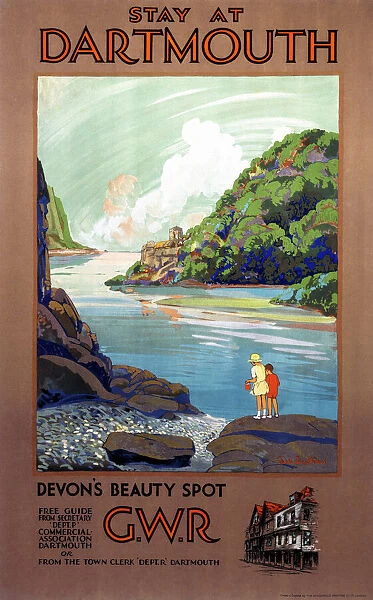 Stay at Dartmouth, GWR poster, 1930s