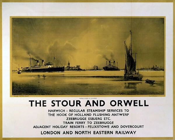 The Stour and Orwell, LNER poster, c 1932
