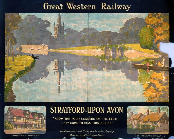 Stratford-upon-Avon, GWR poster, 1923-1947