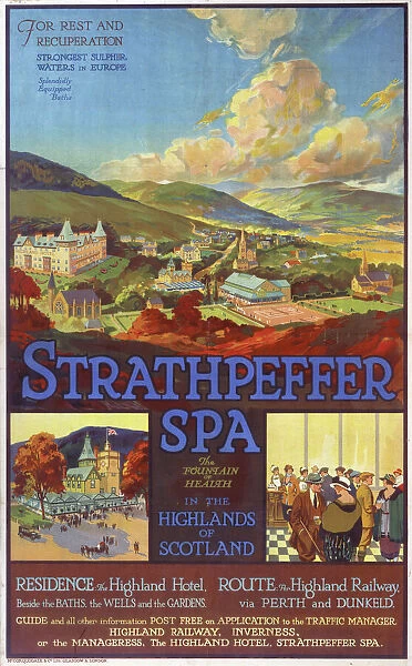 Strathpeffer Spa, HR poster, 1865-1923