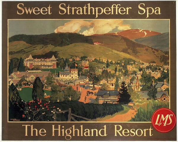 Sweet Strathpeffer Spa, the Highland Resort, LMS poster, c 1920s