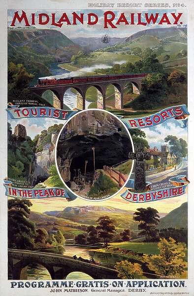 Tourist Resorts in the Peak of Derbyshire, MR poster, 1923-1947