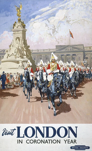Visit London in Coronation Year, BR poster, 1953