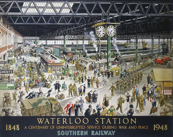 Waterloo Station - War, SR poster, 1948