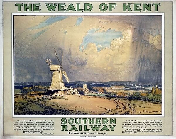 The Weald of Kent, SR poster, 1923-1936