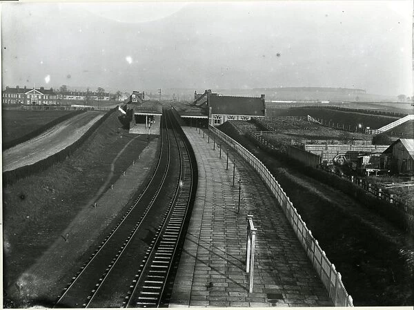 West end of the 1902 station at Newmarket. Through lines diverted to the south and down platform