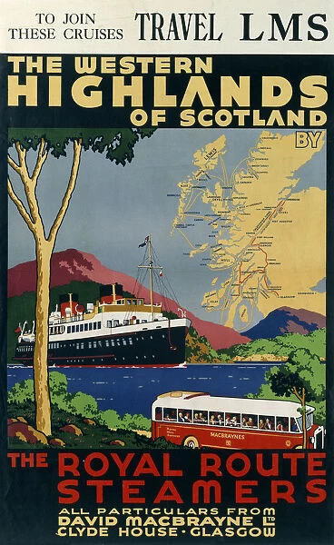 The Western Highlands of Scotland, LMS poster, c 1920s