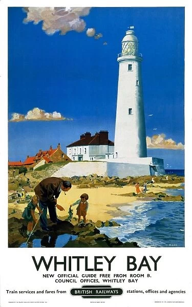Whitley Bay, BR poster, 1951