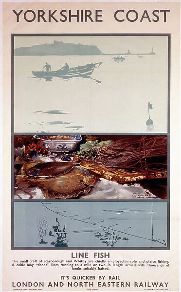Yorkshire Coast - Line Fish, LNER poster, 1923-1947