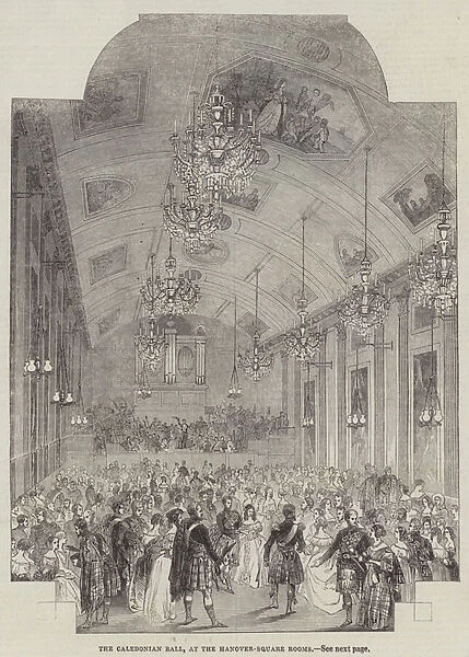 The Caledonian Ball, at the Hanover-Square Rooms (engraving)