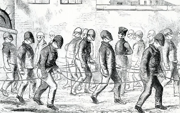 Convicts Exercising in Pentonville Prison, from The Criminal Prisons of London