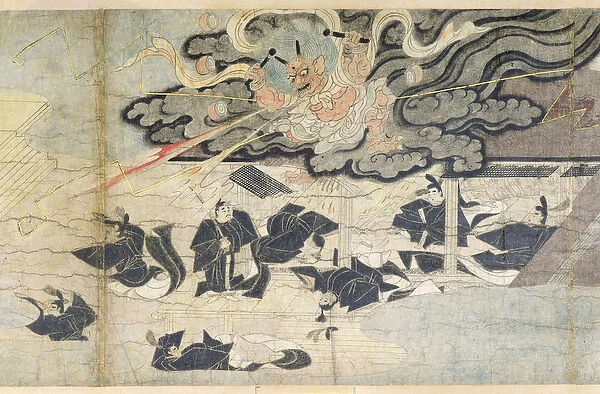 Demon Thunder, Tenjin Shrine, Kamakura Period (1185-1333) (ink on silk)