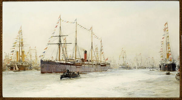 The Diamond Jubilee Review of 1897 (oil on canvas)