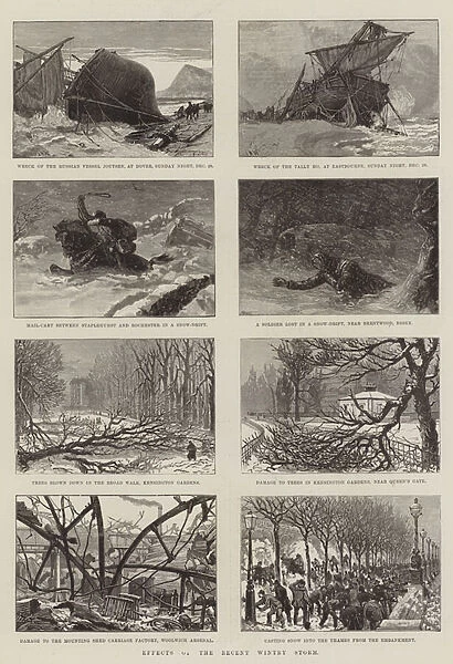Effects of the Recent Wintry Storm (engraving)
