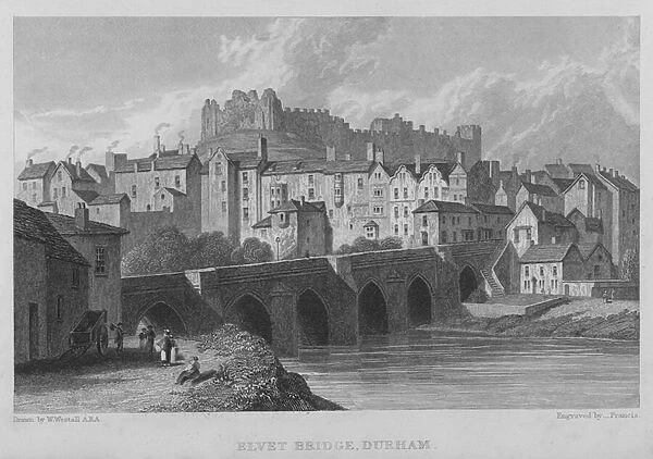 Elvet Bridge, Durham (engraving)