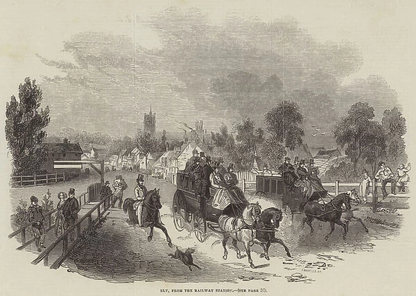 Ely, from the Railway Station (engraving)