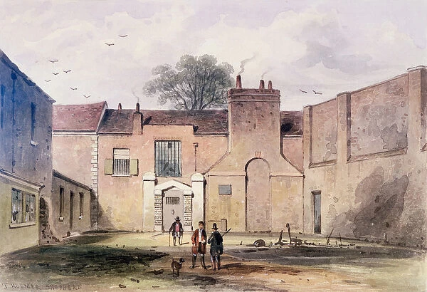 Entrance to Tothill Fields Prison, 1850 (w  /  c on paper)