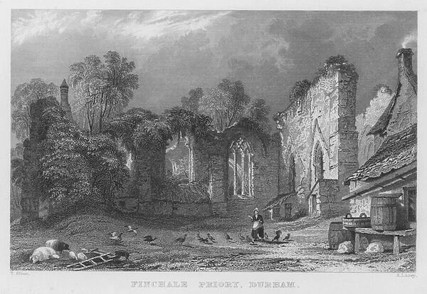 Finchale Priory, Durham (engraving)