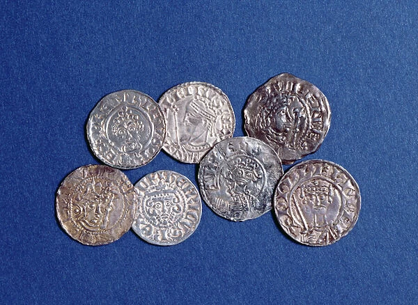 A group of Norman and Angevin coins, from King William I to King Henry III of England