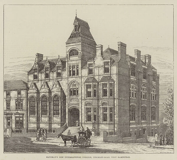 Haysmans New International College, Finchley-Road, West Hampstead (engraving)