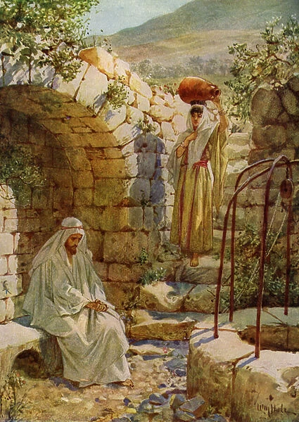 Jesus asks a Samaritan woman for water - Bible