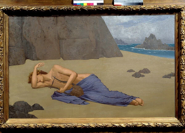 Lamentation of Orphee Painting by Alexandre Seon (1855-1917) 1896. Dim. 0, 73 x 1, 16 m